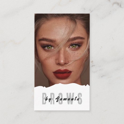 Brows Aftercare PMU Microblading Henna Salon Busin Visitenkarte (Vorderseite)