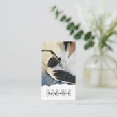 Brows Aftercare PMU Microblading Henna Salon Busin Visitenkarte (Stehend Vorderseite)