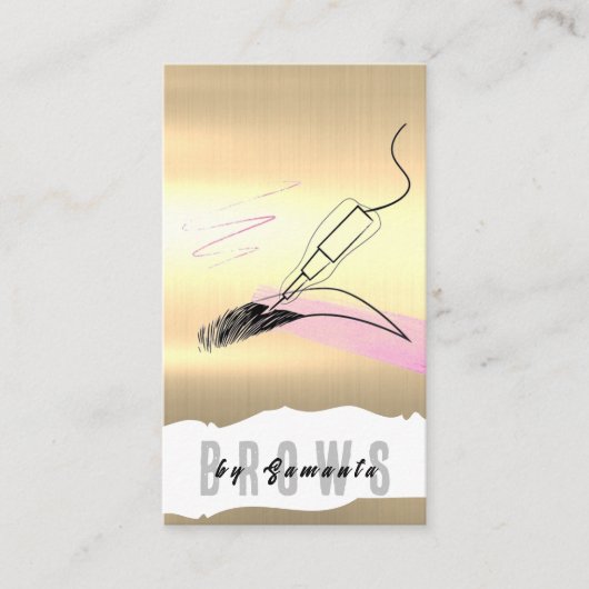 Brows Aftercare PMU Microblading Henna Salon Visitenkarte (Vorderseite)