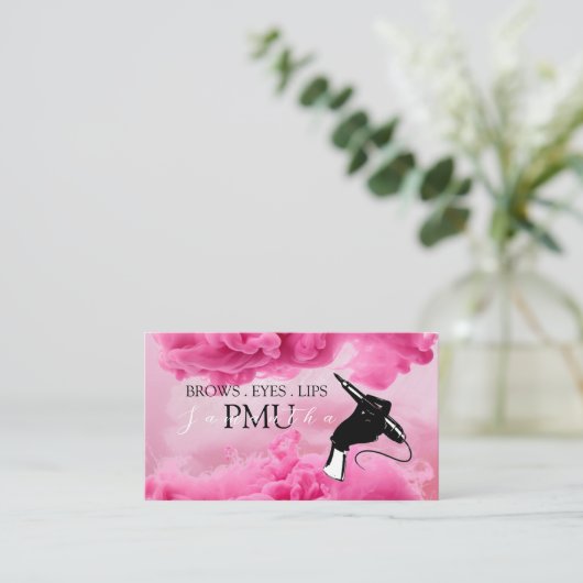 Brows Aftercare PMU Microblading Henna Salon Visitenkarte (Stehend Vorderseite)