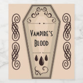 Brows and Boos Vampire Blood Apothekary Weinetikett (Einzelnes Label)