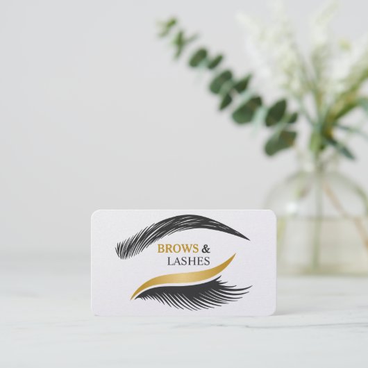 Brows and Lashes Studio Visitenkarte (Stehend Vorderseite)