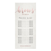 Brows Beauty Salon Esthetician Wellness-Center Pre Werbekarte (Vorne)