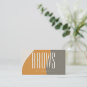 Brows Boho Retro Earth Tones Visitenkarte (Stehend Vorderseite)