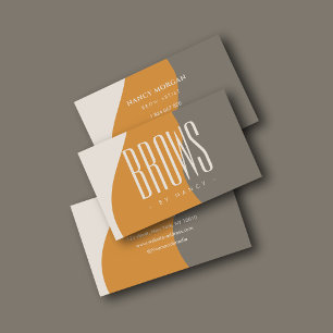 Brows Boho Retro Earth Tones Visitenkarte