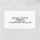 Brows Eyelash Lash Extension Visitenkarte (Rückseite)