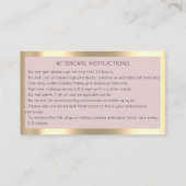 Brows Eyelash Microblade Qr Code Aftercare Rose Visitenkarte (Rückseite)