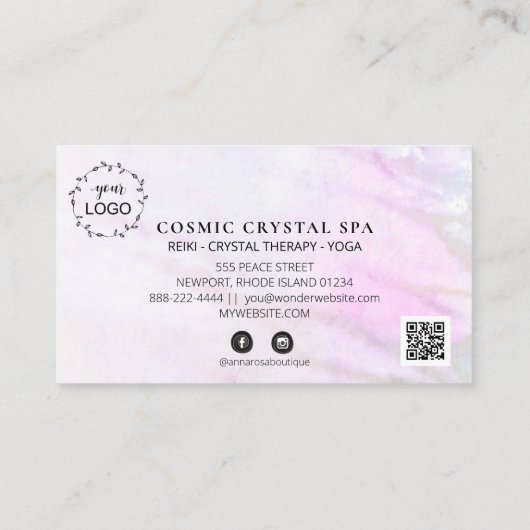 *~* Brows Eyes Lashes Dankeschön an QR LOGO Treuekarte (Rückseite)