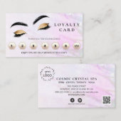 *~* Brows Eyes Lashes Dankeschön an QR LOGO Treuekarte (Vorne/Hinten)