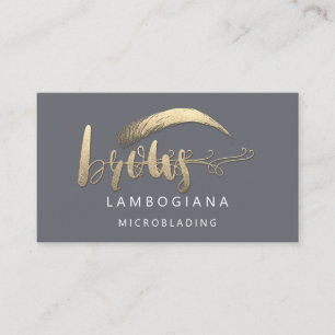 Brows Golden Logo Mikroblase Social Media Smoky  Visitenkarte