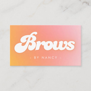 Brows Groovy Retro Peach Visitenkarte