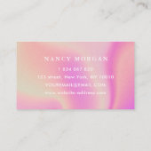 Brows Groovy Retro Pink Visitenkarte (Rückseite)