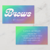 Brows Groovy Retro Rainbow Swirl Muster Visitenkarte (Vorne/Hinten)