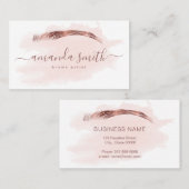 Brows Künstler in Rose Goldfarbe Visitenkarte (Vorne/Hinten)