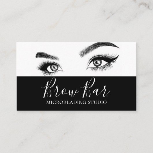Brows & Lashes Microblading, Eyelash Extensions Bu Visitenkarte (Vorderseite)