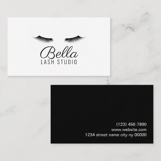 Brows & Lashes Microblading, Eyelash Extensions Visitenkarte (Vorne/Hinten)