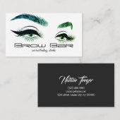 Brows & Lashes Microblading, Eyelash Extensions Visitenkarte (Vorne/Hinten)