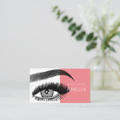 Brows & Lashes Microblading, Eyelash Extensions Visitenkarte (Stehend Vorderseite)