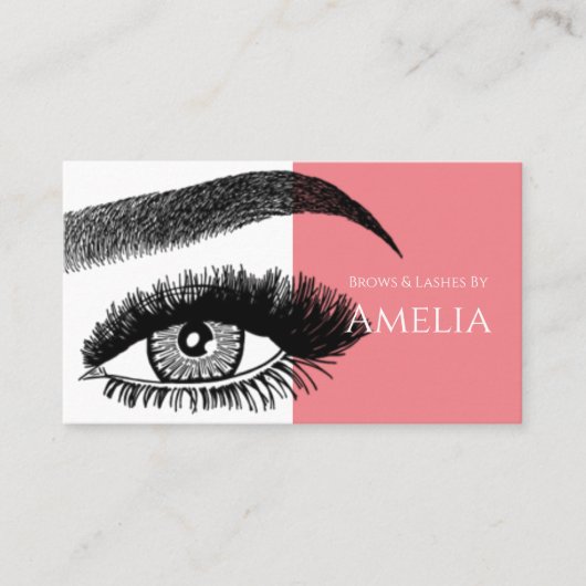 Brows & Lashes Microblading, Eyelash Extensions Visitenkarte (Vorderseite)