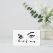 Brows & Lashes Microblading, Eyelash Extensions Visitenkarte (Stehend Vorderseite)