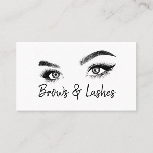Brows & Lashes Microblading, Eyelash Extensions Visitenkarte (Vorderseite)