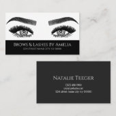 Brows & Lashes Microblading, Eyelash Extensions Visitenkarte (Vorne/Hinten)