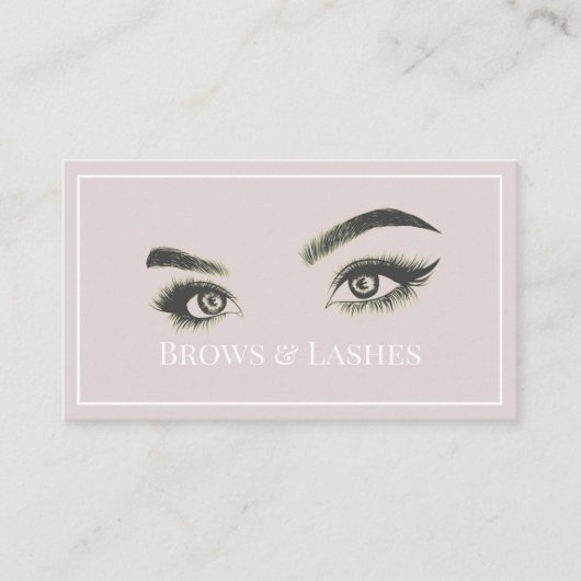 Brows & Lashes Microblading, Eyelash Extensions Visitenkarte (Vorderseite)