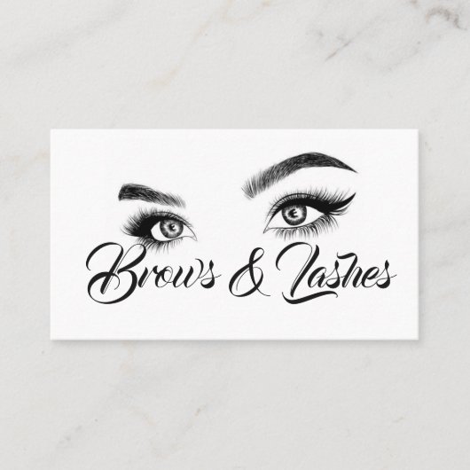 Brows & Lashes Microblading, Eyelash Extensions Visitenkarte (Vorderseite)