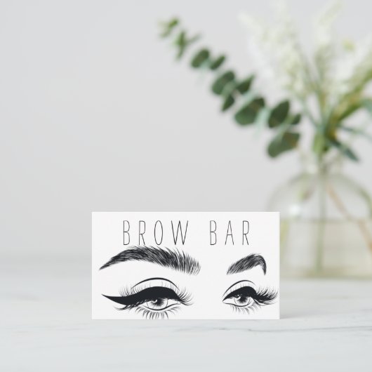Brows & Lashes Microblading, Eyelash Extensions Visitenkarte (Stehend Vorderseite)