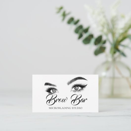 Brows & Lashes Microblading, Eyelash Extensions Visitenkarte (Stehend Vorderseite)