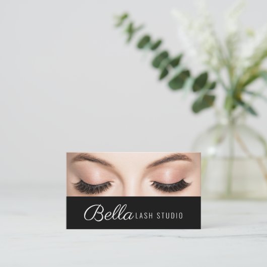 Brows & Lashes Salon Visitenkarte (Stehend Vorderseite)
