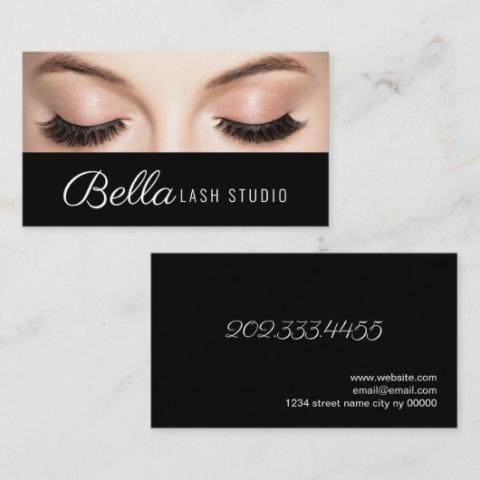 Brows & Lashes Salon Visitenkarte (Vorne/Hinten)