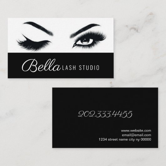 Brows & Lashes Salon Visitenkarte (Vorne/Hinten)
