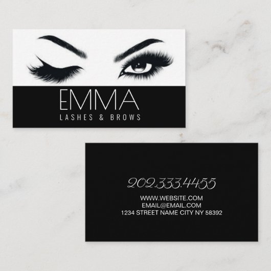 Brows & Lashes Salon Visitenkarte (Vorne/Hinten)