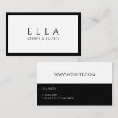 Brows & Lashes Salon Wimpernverlängerungen Visitenkarte (Vorne/Hinten)