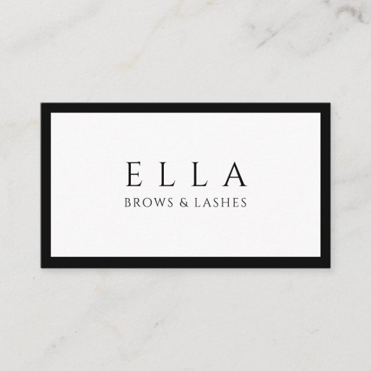 Brows & Lashes Salon Wimpernverlängerungen Visitenkarte (Vorderseite)