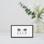 Brows & Lashes Salon Wimpernverlängerungen Visitenkarte (Stehend Vorderseite)