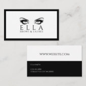 Brows & Lashes Salon Wimpernverlängerungen Visitenkarte (Vorne/Hinten)