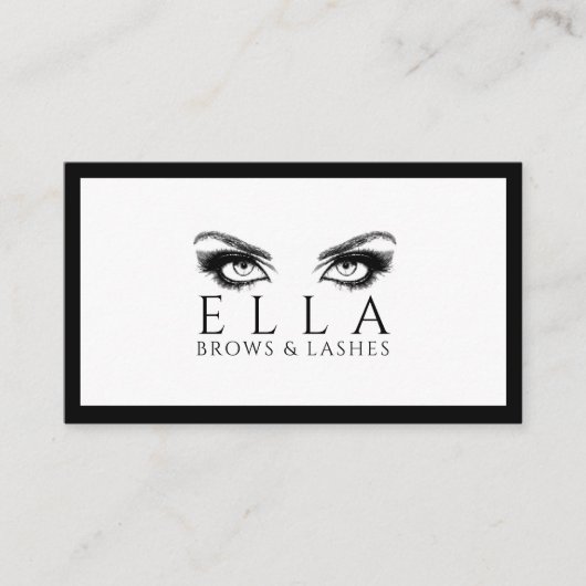 Brows & Lashes Salon Wimpernverlängerungen Visitenkarte (Vorderseite)