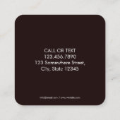 Brows & Lashes Tech Business Card Quadratische Visitenkarte (Rückseite)