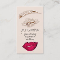 Brows Makeup QRCode Logo Red Lip Skinny Eyelash