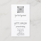 Brows Makeup QRCode Rose Lips Gold Eyelash Visitenkarte (Rückseite)