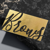 Brows Microblading Beauty Salon Gold Brown Modern Visitenkarte