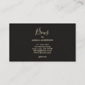 Brows Microblading Beauty Salon Gold Brown Modern Visitenkarte (Rückseite)