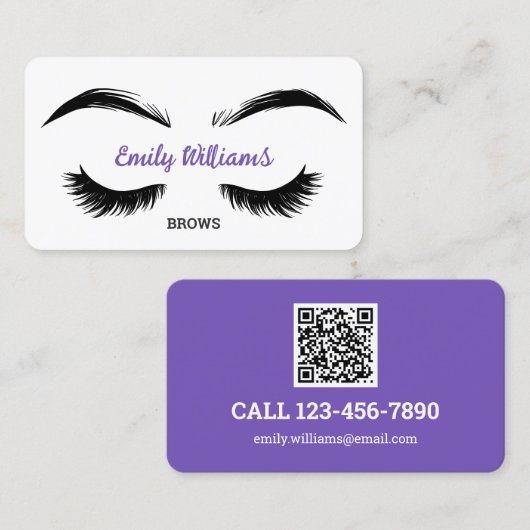 Brows Microblading Lashes Visitenkarte (Vorne/Hinten)