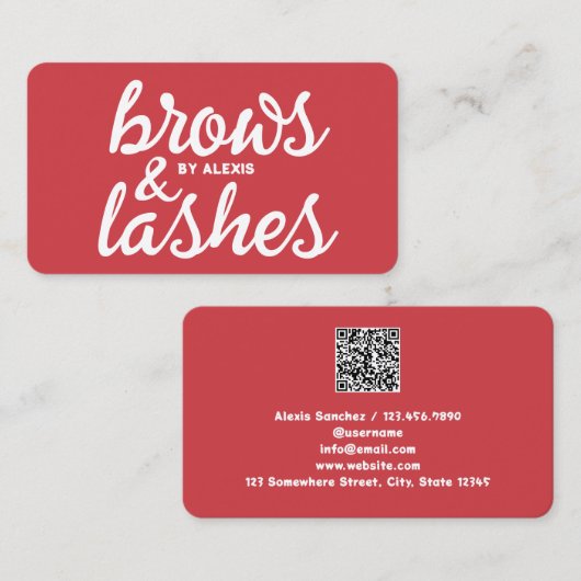 Brows Microblading QR Visitenkarte (Vorne/Hinten)