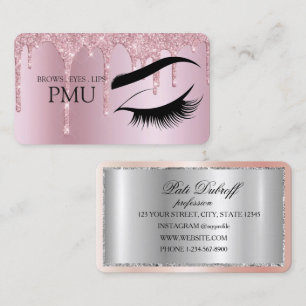 Brows Nachsorge Blau PMU Microblading Henna Salon Visitenkarte