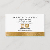 Brows Specialist Gold Foil Metallic Microblading Visitenkarte (Rückseite)