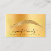 Brows Specialist Gold Foil Metallic Microblading Visitenkarte (Vorderseite)