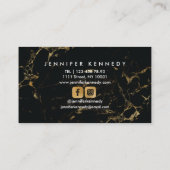 Brows Specialist Gold Glitzer Typografy Modern Visitenkarte (Rückseite)